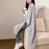 Coperte Getta Coperta in maglia grossa Copridivani Inverno Casa Ciniglia Scialle casual Copertura per aria condizionata Rimani letto Coda