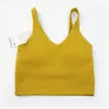 lululemens women Sports Bra Sexy Tank Top Tight Yoga Vest With Chest Pad No Buttery Soft Athletic Fitness Clothe Custom lu-01