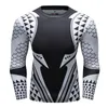 Magliette da uomo Custom Sublimated Compression Gym Manica lunga BJJ Rashguard MMA Rash Guard da uomo