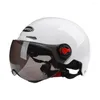 Capacetes de motocicleta Capacete de acidentes de motor adulto Capacete respirável Face aberto meio andando hard -chapéu flip up Downhill Motor com patch reflexivo