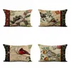 Pillow Nordic Birds Vintage Linen Pillowcase 40 60 Living Room Sofa Cover 30 50 Home Decoration Car Lumbar