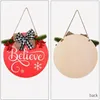 Christmas Decorations 1Pc Decoration Wooden Welcome Sign For Garden Yard Home Decor Pendant Tree Hanging Plaque Xmas Year Q4J9