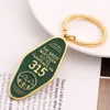 TV -show Twin Peaks Key Chain Metal Green Emamel The Great Northern Hotel Room 315 Keychains Fashion Women Men smycken Key Ring