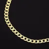 Klassiska 18k guldfyllda damer Solid Curb Chain Halsband Fantastisk Wens 24quot 6mm3639394