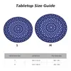 Table Cloth Round Waterproof OilProof Turkish Evil Eye Circular Tablecloth Backing Elastic Edge Covers Nazar Tribes Amulet