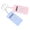 Kalkylator Pendant Pocket KeyChain Mini Keymath Chain HangingTiny Electronic Prizes Ornament Ring Game Decorative Exam