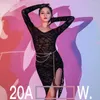 Stage Wear 2022 L9690 One-Character Shoulder Slit Design WIth Render Pants Latin Dance Dress Women Performance Costume Dancewear