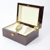 boîte de montre Boîte d'emballage de cadeau d'affaires de haute qualité Soild Wood Watch Display Box Piano Laque Organisateur de stockage de bijoux glitter20082368