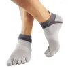Мужские носки EST 2022 Мужские мальчики Хлопковые пальцы дышащие пять пальцев чистых носков