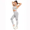 Conjuntos ativos 2 peças Mulheres ioga Conjunto Sexy High Sportswear Gym Roupos de ginástica Beleza Back Sport Bra Legeless Leggings Stripe Tracksuit