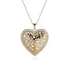 Pendant Necklaces HIBRIDE 2022 Fashion Cubic Zirconia Necklace Heart Shape For Women Party Accessories Bijoux Femme N-779