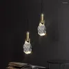 Lampy wiszące nowoczesne kreatywne kryształ lodowy żyrandol LED Restauracja El Bar korytarza balkonowa jadalnia sypialnia osobowość światło