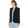 Costumes pour femmes Xs -Xxl 6 Taille Femmes Mode Blanc Noir Revers Split Manches Longues Poches Casual Blazer Cape Costume Workwear 'S