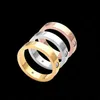 ثلاثة الماس خاتم الحب الفاخر زركونيا مصمم مجوهرات 18K مطلية بالذهب الزفاف بالجملة قابل للتعديل مع صندوق التعبئة والتغليف