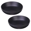 Bowls 2 Pcs Imitation Porcelain Rice Bowl Stainless Steel Serving Utensils Round Soup Chinese Melamine Dessert