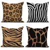 Kussen luipaard zebra polyester cover taille case woonkamer stoel zitplaats huisdecoratie 40x40 45x45 50x50cm