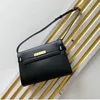 ￄkta l￤derduk 2022 Lady Fashion Clutch aftonv￤ska liten axelv￤ska281j