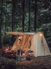 T￤lt och skyddsrum Offweek GTD 4 Persons Bomull Camping T￤lt Stort Space Outdoor Spring Glamping med markduk