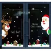 Julekorationer Santa Claus Wall Stickers Wallpaper Inomhus 3D Glass Hemdekoration PVC för Xmas Year Decor