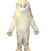 Costume de Lion en peluche blanche, Costume de mascotte, Animal de dessin animé, tenue de Performance publicitaire pour la marche dans la rue, unisexe pour adultes
