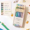 6-teiliges Farb-Gel-Tintenstift-Set im Retro-Stil, City Travel, Click-Typ, 0,5 mm Kugelschreiber zum Schreiben, Schule, Büro, A7302
