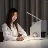 Bordslampor Dimble ReChageable LED Desk Lamp Touch Touch Switch 3 Light Colors Foldbar Office Decoration Study Modern