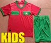 22 23 Fas Futbol Forması Hakimi Maillot Marocain Ziyech En-Nesyri Futbol Gömlek Erkek Çocuk Kiti Harit Saiss Idrissi Boufal Jersey Maroc Milli Takım Gömlek 123