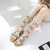 Farbfell Sandalen Gladiator Multi Women Quasten Flat Ball Pom Sandalen Weibliche Knöchelgurt Bohemian Sommerschuhe T221209 401