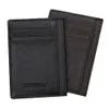 Gubintu本物のレザーメンスリムフロントポケットカードケースクレジットスーパーシンファッションカードホルダーTrave Wallet Tarjetero Hombre31c