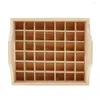 Storage Bottles 42 Grids Handmade Natural Essential Oil Bottle / Amber Glass Display Box Carrying Case