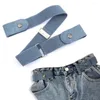 Belts Buckle-Free Belt For Jean Pants Dresses No Buckle Stretch Elastic Waist Women Men Fashion Casual Invisible