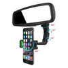 Universal Car Phone Holder Multi-functional Car Mount Rearview Mirror Rear-seat Video Shooting Kitchen Desktop Mobile Clip Holders Stand Bracket Mounts