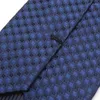 Papillon 2022 Fasion Blu Plaid Tessuto Jacquard Per Gli Uomini 7 centimetri Cravatta Standard Festa di Nozze Affari da Uomo Con Cravatta confezione regalo