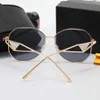 2023 Design de mode surdimensionné lunettes de soleil sans cadre pour femmes Unique Triangle creux jambe lunettes de soleil 3931