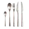 Servis uppsättningar matt silver klassiskt bestick set designer hög kvalitet full gaffel skedar kniv kök diner frukost kök köksredskap