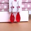 Boucles d'oreilles ZHUBI Super luxe cristal larme perles 12x25mm bijoux de mode 1 paire goutte d'eau verre pour les femmes