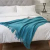 Blankets Acrylic Wheat Knitting Fashion Tassel Blanket Comfortable Solid Color Sofa Lightweight Exquisite Bed Decorative