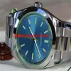 Роскошные часы из нержавеющей стали Blue Z Dial 116400Z Неищные сапфировые 40 -мм автоматическое механическое модное бренд мужской наручные часы2173