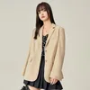 Women's Suits Hstar Multicolour Autumn Winter Casual Blazer Women Office Lady Black Jacket Female Purple Coat 2022