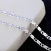 2mm 925 Sterling Silver Plated Thick Piece Chain Necklace Pendant With Element Chain European och American Jewelry Wholesale Birthday Necklace Gift for Women