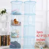 Storage Boxes Four-layer Collapsible Hanging Basket Breathable Mesh Toy Cage Drying Home Organizer