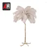 Floor Lamps Jimlite Lighting The Ostrich Feather Lamp Light Modern Copper Living Room El Removable Body