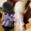 Hondenkragen ontleen honden kattenkleding zoete puppy honden jurk met harnas riem chihuahua bichon luxe jurken schattige rok voor kleine honden katten t221212