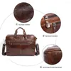 Briefcases JOYIR Men Bag Genuine Leather Laptop Bags 17" Messenger For Office Document Totes Business Handbag Male