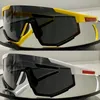 Мужские и женские спортивные солнцезащитные очки SPS04W Linea Rossa Impavid Glasses Нейлоновая оправа спереди с прорезиненными линзами цвета черного кедра 100 UVAU3297761