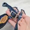 Dog Collars Leashes Denim Blue Paw Pet Harness Vest With Leash Set Stock On Sale Dog Cat Medium Animal Autumn Winter Outdoor Walking Animal Products T221212