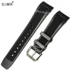 Diver Silicone Rubber Watch Bands 22mm voor IWC Men Black Riem voor IWC Buckle Zlimsn Brand325U