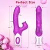 Sex Toy Spot Rabbit G Vibrator Dildo för kvinnor 12 vibrationslägen och 3 slickhastigheter Silikon Vaginal Clitoris 2 i 1 Stimulator Anal RQ04