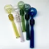 Correo de aceite Pipes grandes Tubo de vidrio Cañas de fumar Tubas de fumar 14 cm 30 mm Bola transparente/colorida