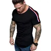 Men's T Shirts Brand Solid Clothing Gyms T-shirt Mens Fitness Tight Cotton Slim Fit Shirt Men Bodybuilding Summer Top Blank Tshirt